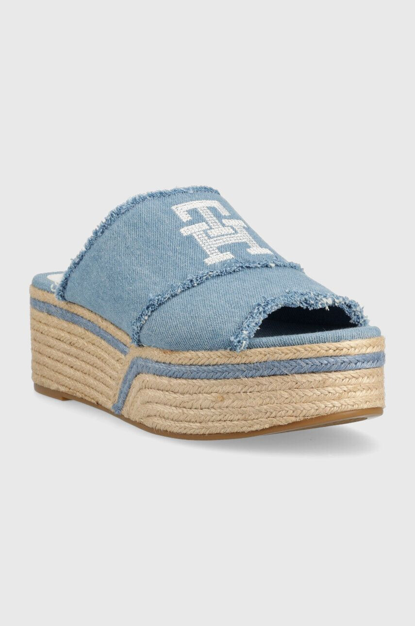 Tommy Hilfiger Šľapky DENIM WEDGE FLATFORM - Pepit.sk