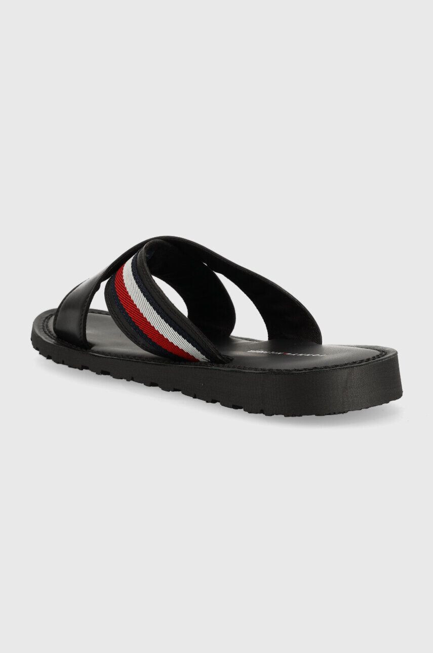 Tommy Hilfiger Šľapky HILFIGER CRISS CROSS SANDAL pánske čierna farba FM0FM04457 - Pepit.sk