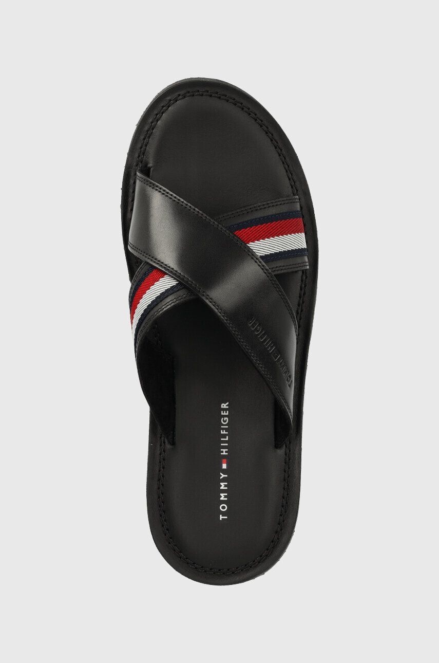 Tommy Hilfiger Šľapky HILFIGER CRISS CROSS SANDAL pánske čierna farba FM0FM04457 - Pepit.sk