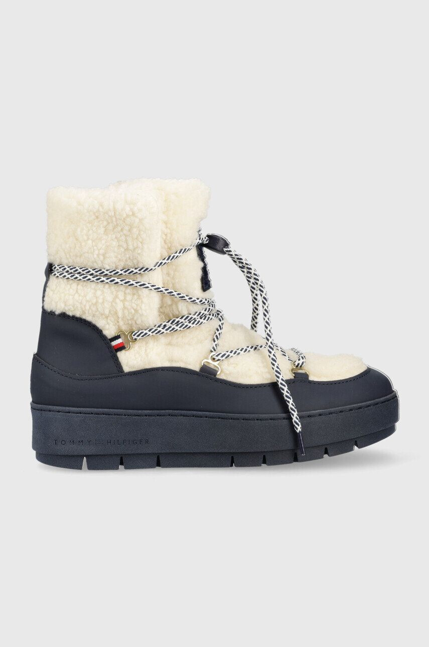 Tommy Hilfiger Snehule FW0FW06850 TH FAUX FUR SNOW BOOTIE - Pepit.sk