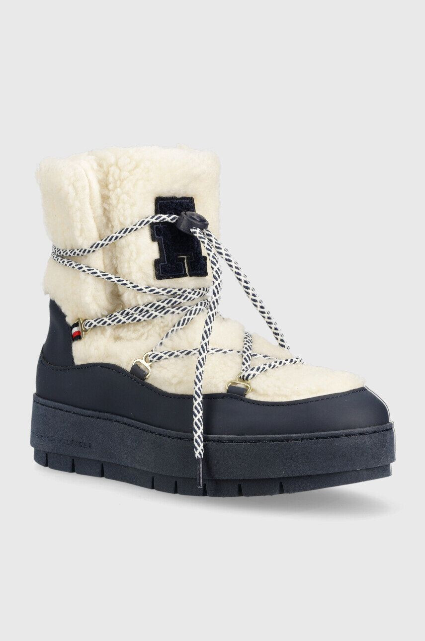 Tommy Hilfiger Snehule FW0FW06850 TH FAUX FUR SNOW BOOTIE - Pepit.sk