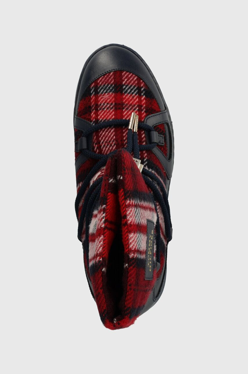 Tommy Hilfiger Snehule TARTAN SNOWBOOT tmavomodrá farba FW0FW07612 - Pepit.sk