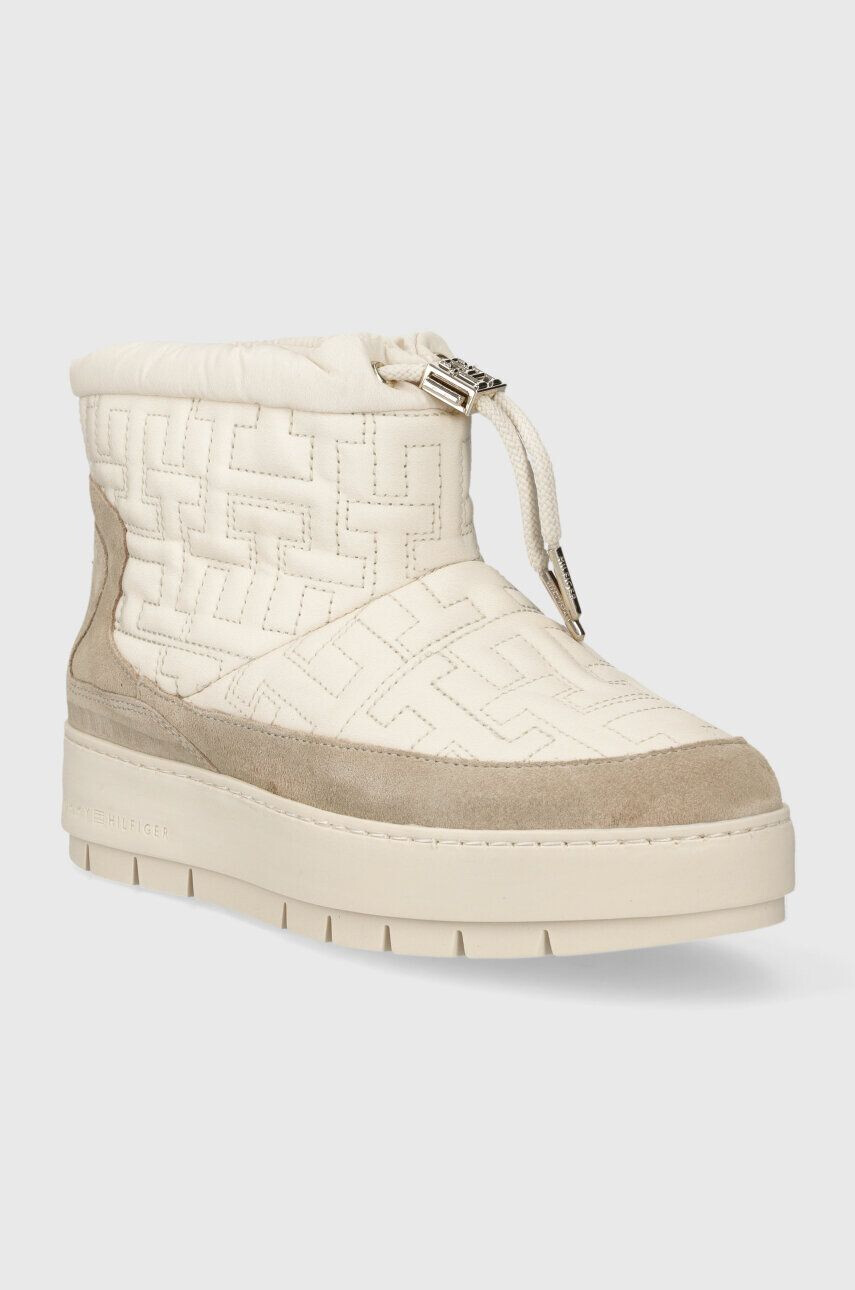 Tommy Hilfiger Snehule TOMMY MONOGRAM SNOWBOOT béžová farba FW0FW07637 - Pepit.sk