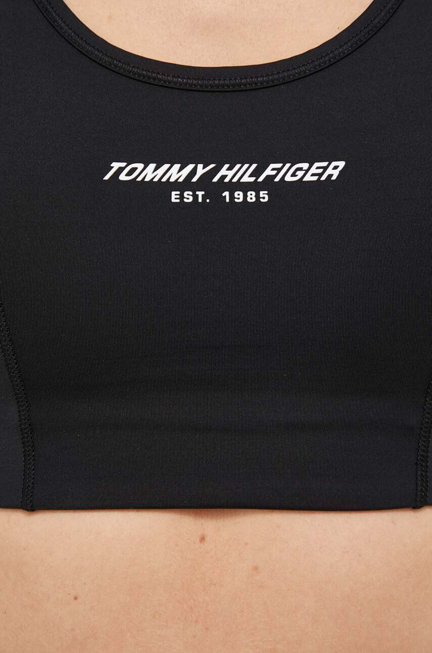 Tommy Hilfiger Športová podprsenka čierna farba - Pepit.sk