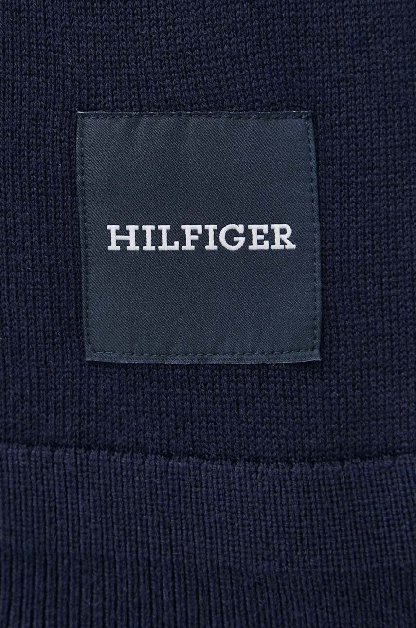 Tommy Hilfiger Sveter s prímesou hodvábu tmavomodrá farba tenký - Pepit.sk