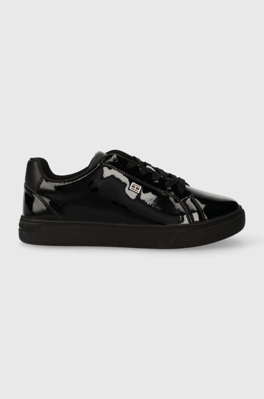 Tommy Hilfiger Tenisky ESSENTIAL COURT SNEAKER PATENT čierna farba FW0FW07868 - Pepit.sk