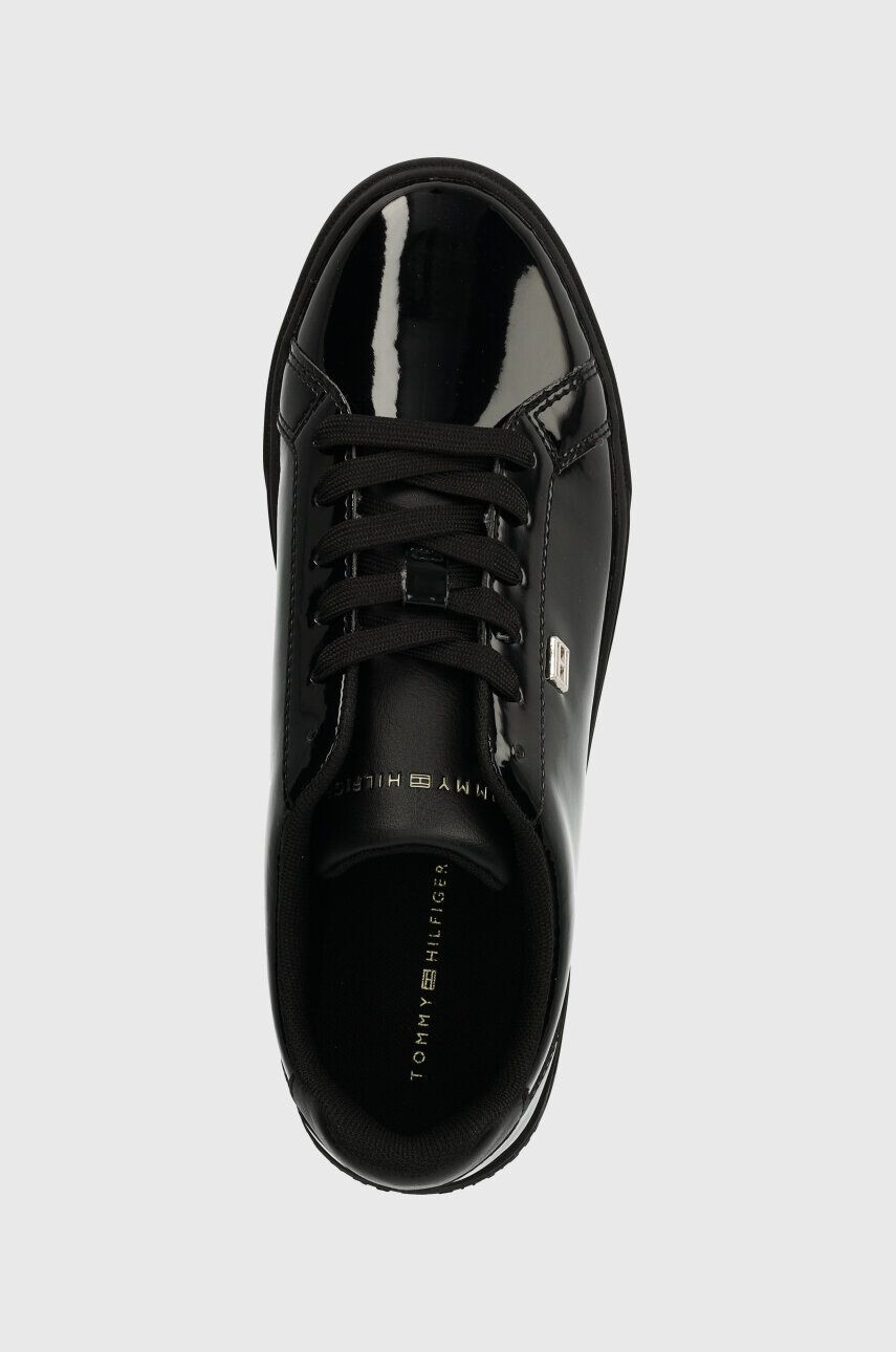 Tommy Hilfiger Tenisky ESSENTIAL COURT SNEAKER PATENT čierna farba FW0FW07868 - Pepit.sk