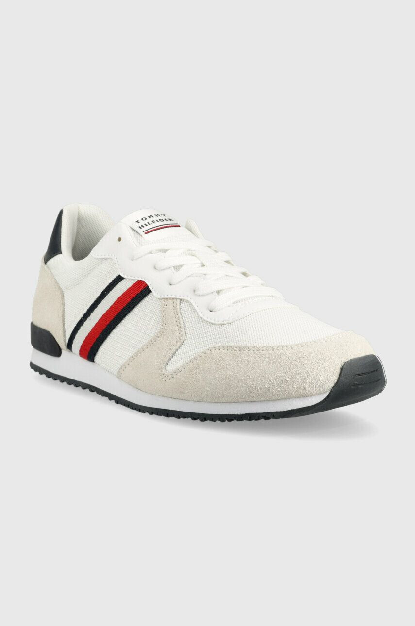 Tommy Hilfiger Tenisky ICONIC MIX RUNNER biela farba FM0FM04733 - Pepit.sk