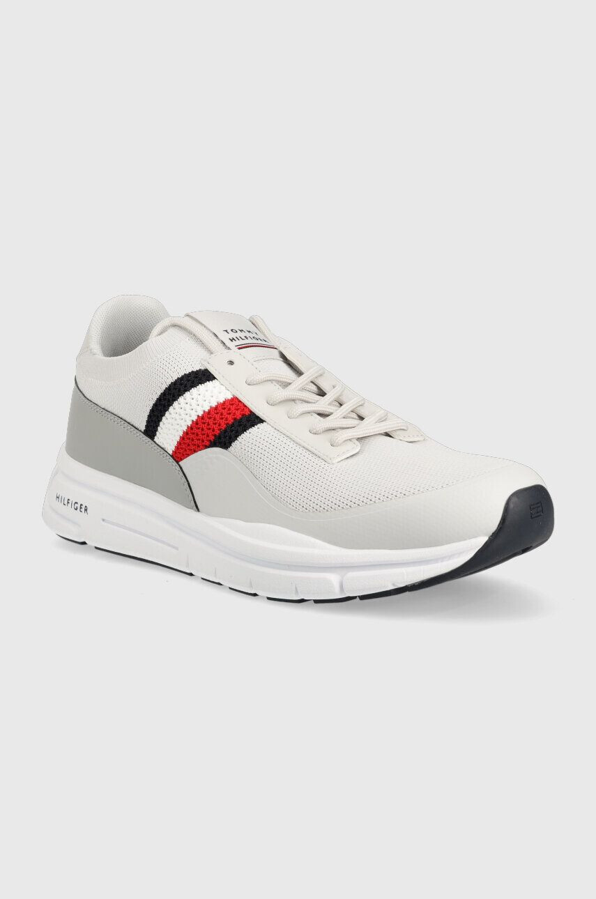 Tommy Hilfiger Tenisky PREMIUM LIGHTWEIGHT RUNNER KNIT šedá farba - Pepit.sk