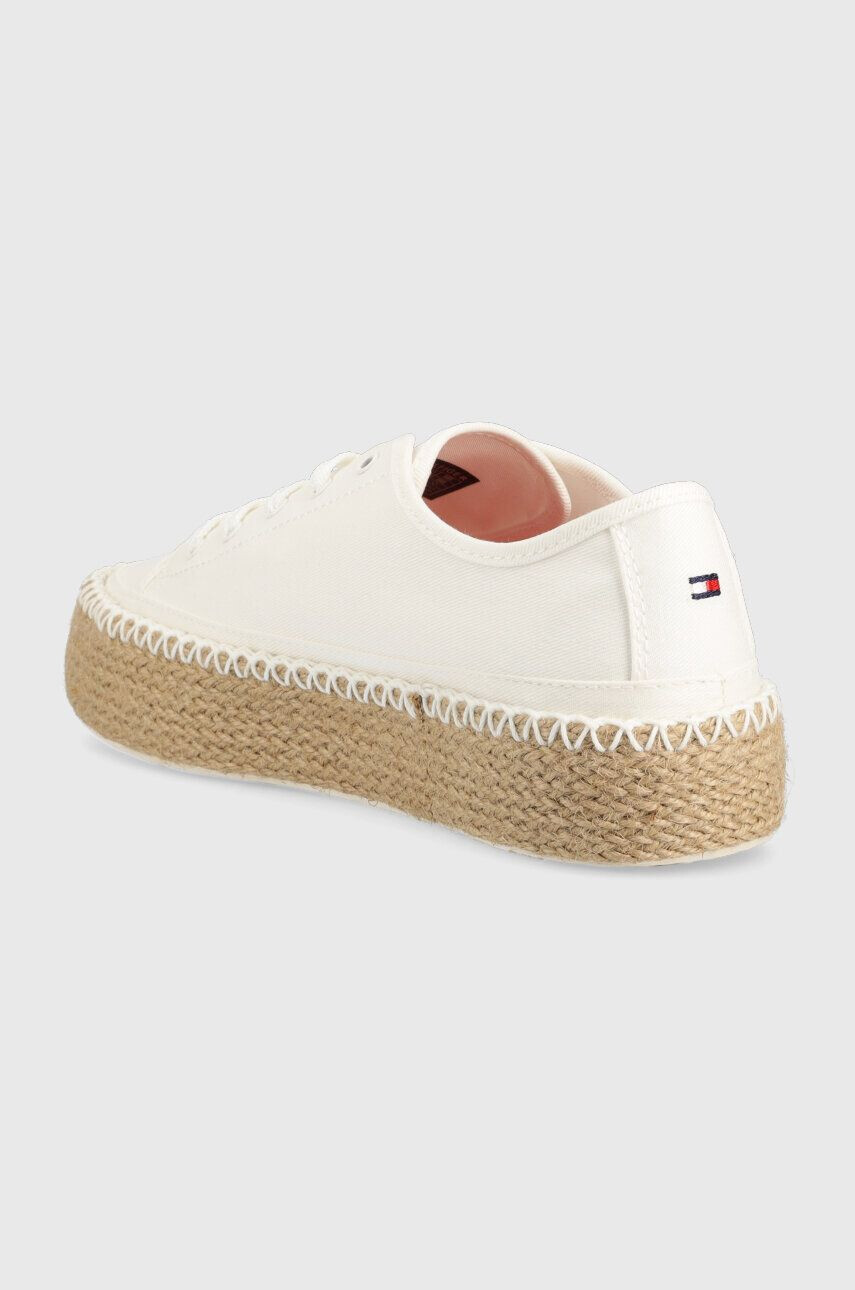 Tommy Hilfiger Tenisky ROPE VULC SNEAKER CORPORATE dámske biela farba - Pepit.sk