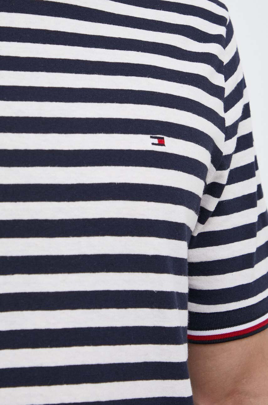 Tommy Hilfiger Tričko s prímesou ľanu - Pepit.sk