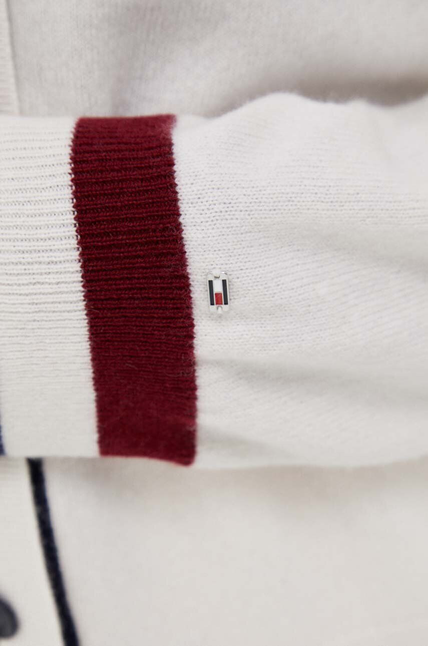 Tommy Hilfiger Vlnený kardigán béžová farba tenký - Pepit.sk