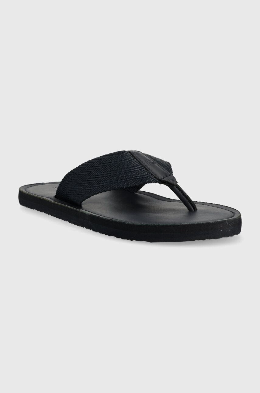 Tommy Hilfiger Žabky HILFIGER LEATHER BEACH SANDAL pánske tmavomodrá farba FM0FM04548 - Pepit.sk