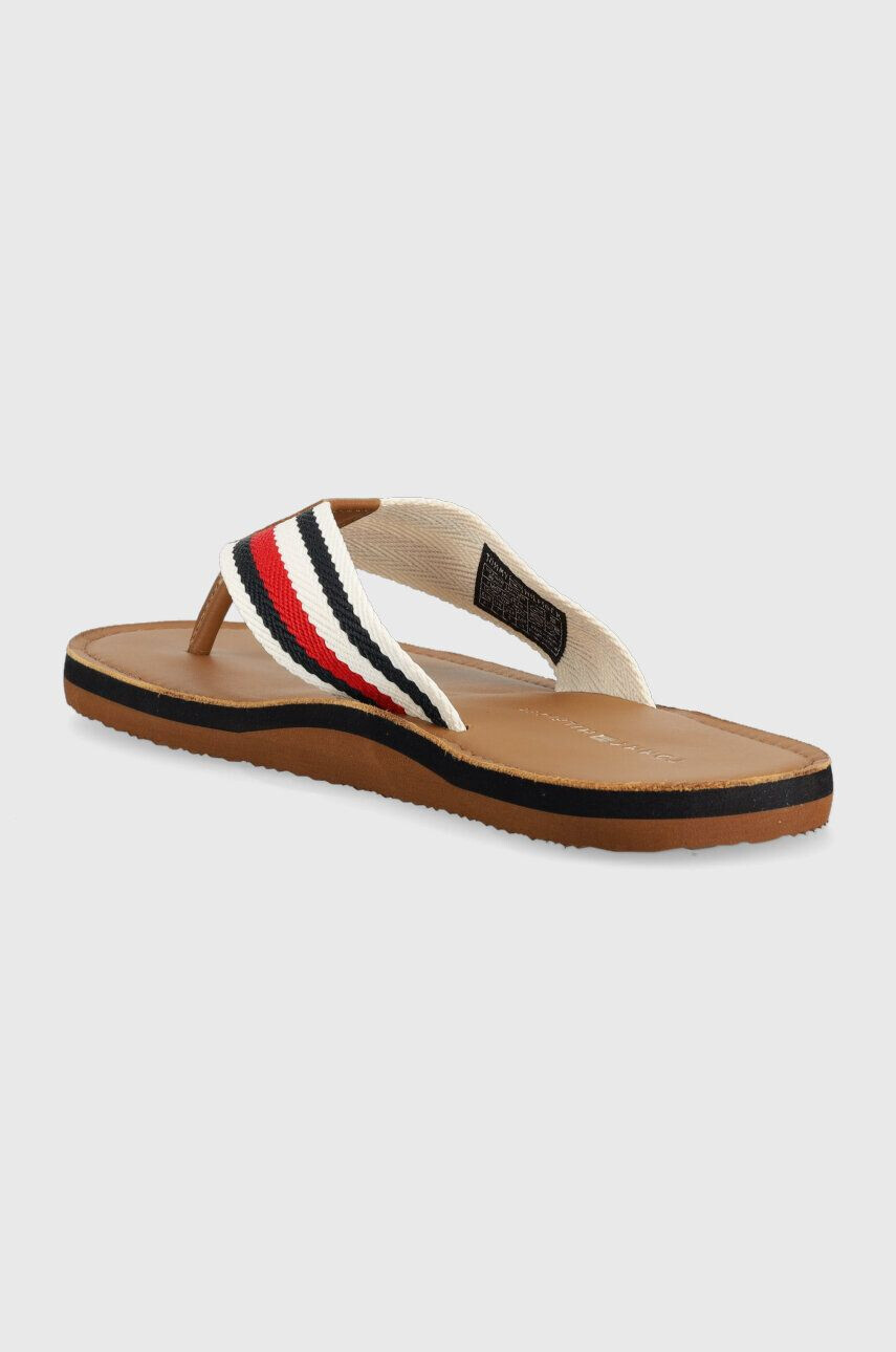 Tommy Hilfiger Žabky HILFIGER LEATHER BEACH SANDAL pánske hnedá farba FM0FM04548 - Pepit.sk