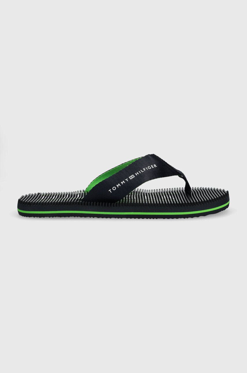 Tommy Hilfiger Žabky MASSAGE FOOTBED BEACH SANDAL pánske tmavomodrá farba FM0FM04474 - Pepit.sk