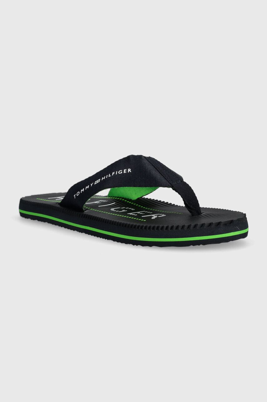 Tommy Hilfiger Žabky MASSAGE FOOTBED BEACH SANDAL pánske tmavomodrá farba FM0FM04474 - Pepit.sk