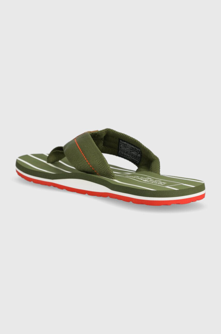 Tommy Hilfiger Žabky PATCH HILFIGER BEACH SANDAL pánske zelená farba FM0FM04470 - Pepit.sk