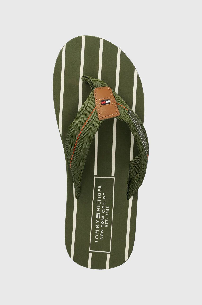 Tommy Hilfiger Žabky PATCH HILFIGER BEACH SANDAL pánske zelená farba FM0FM04470 - Pepit.sk