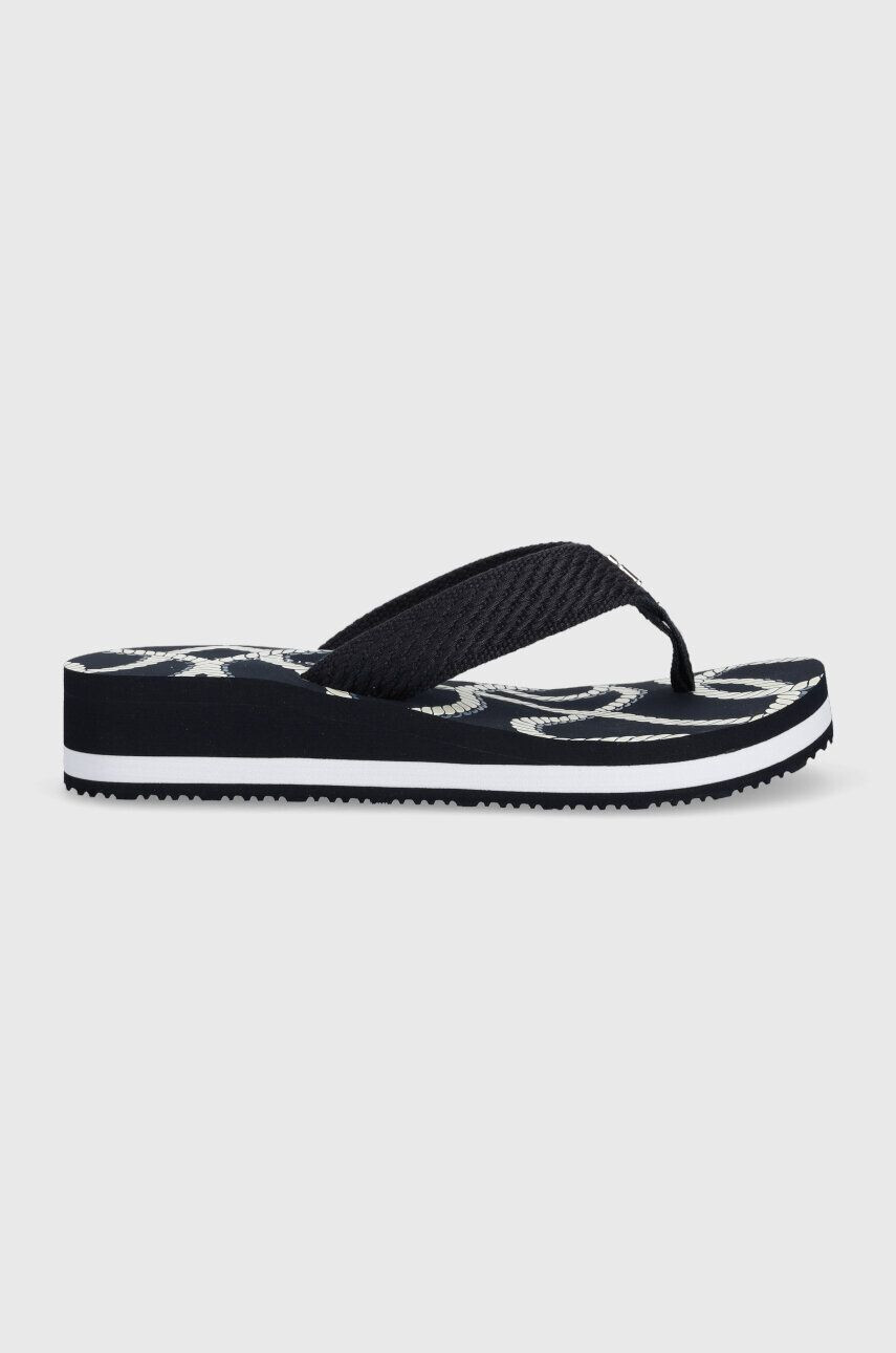 Tommy Hilfiger Žabky TOMMY ROPE M WEDGE SANDAL dámske tmavomodrá farba na kline FW0FW07148 - Pepit.sk