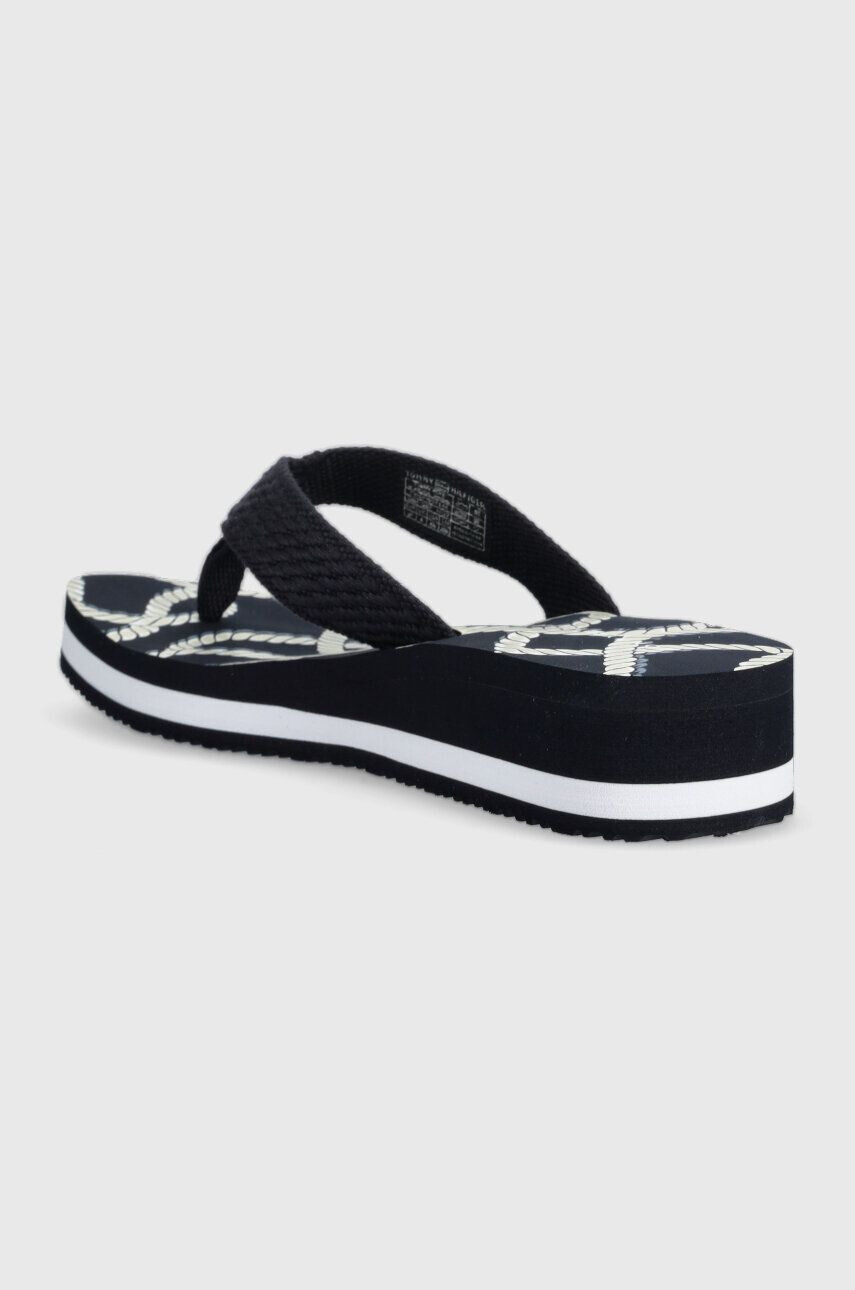 Tommy Hilfiger Žabky TOMMY ROPE M WEDGE SANDAL dámske tmavomodrá farba na kline FW0FW07148 - Pepit.sk