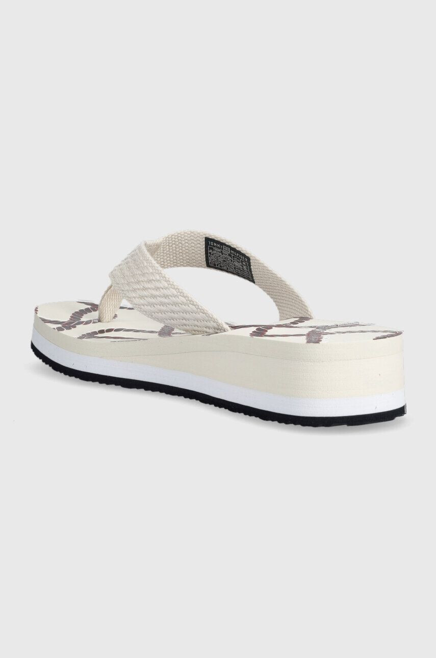 Tommy Hilfiger Žabky TOMMY ROPE M WEDGE SANDAL dámske biela farba na kline FW0FW07148 - Pepit.sk