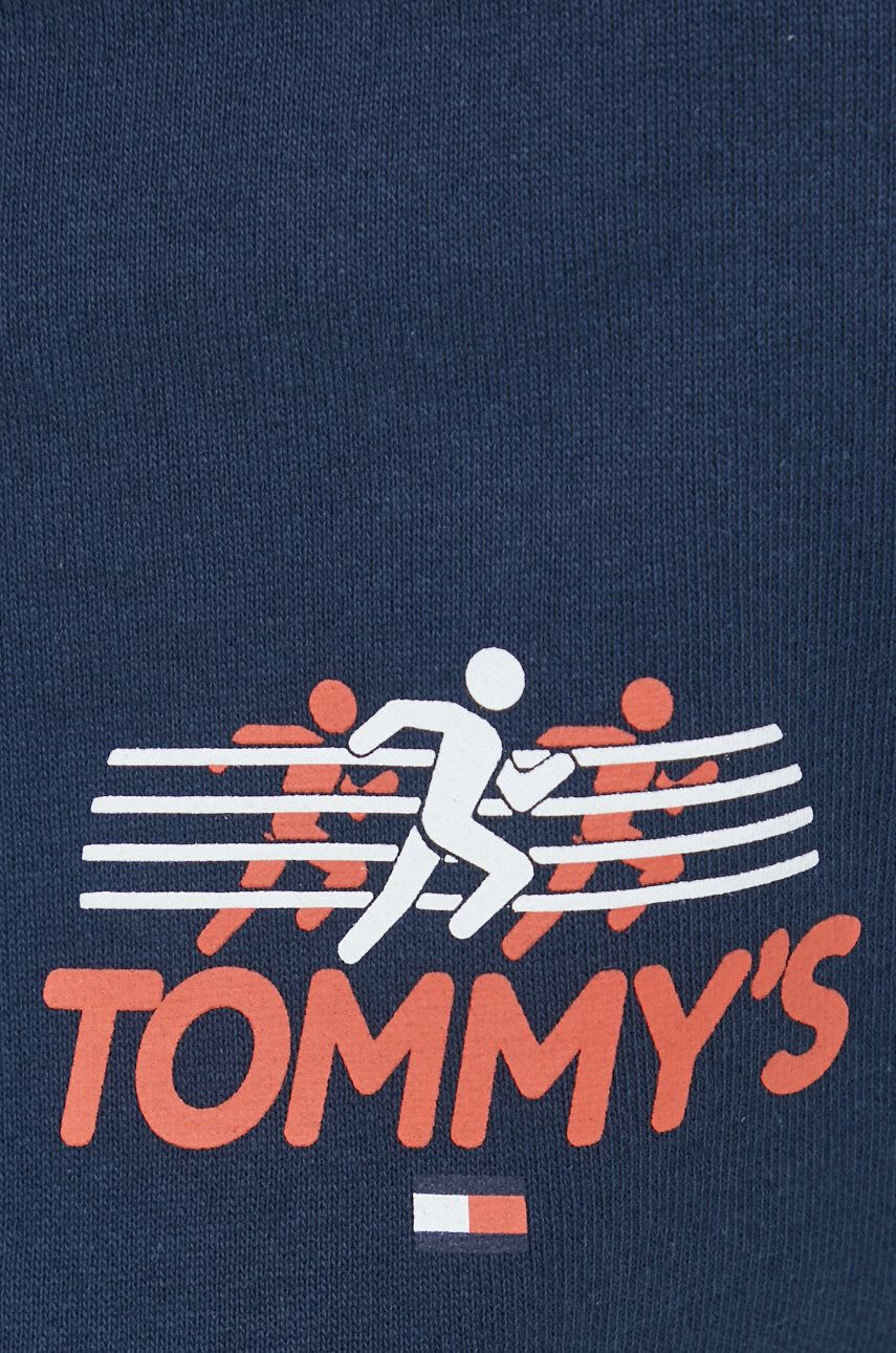 Tommy Jeans Bavlnená mikina dámska tmavomodrá farba s potlačou - Pepit.sk