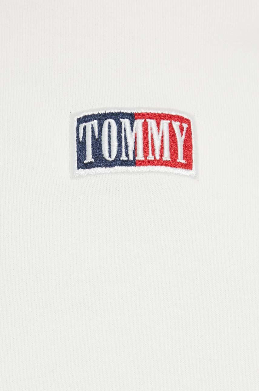 Tommy Jeans Bavlnená mikina dámska béžová farba s kapucňou jednofarebná - Pepit.sk