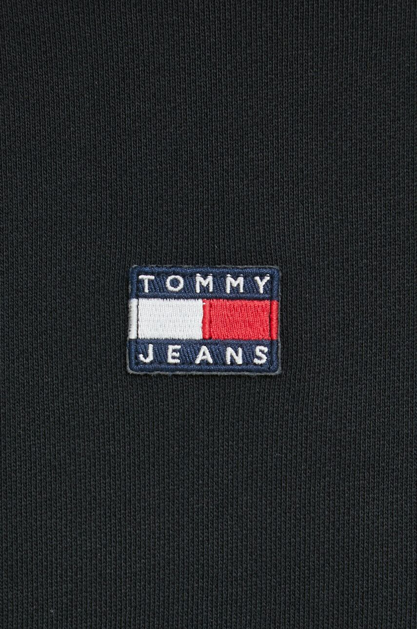 Tommy Jeans Bavlnená mikina dámska čierna farba s kapucňou s nášivkou - Pepit.sk