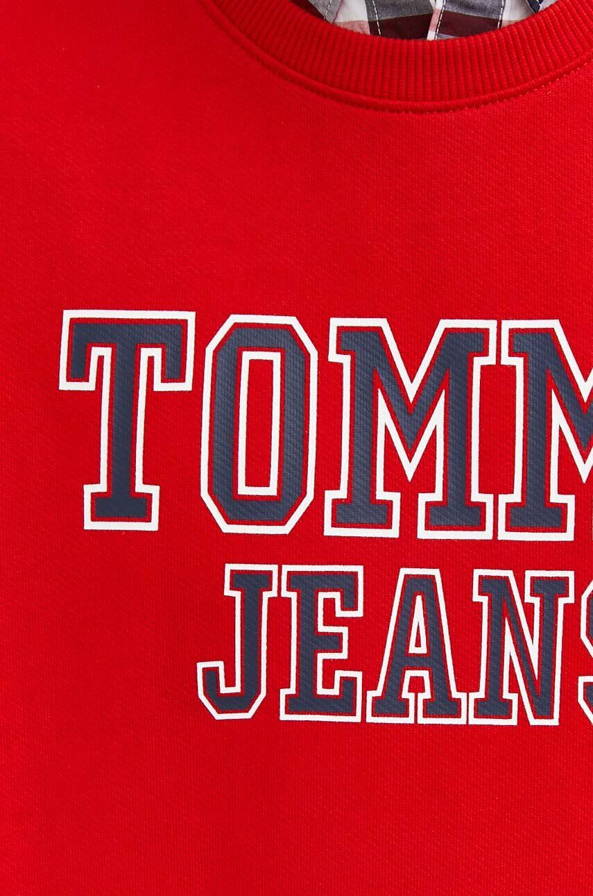 Tommy Jeans Bavlnená mikina dámska ružová farba jednofarebná - Pepit.sk