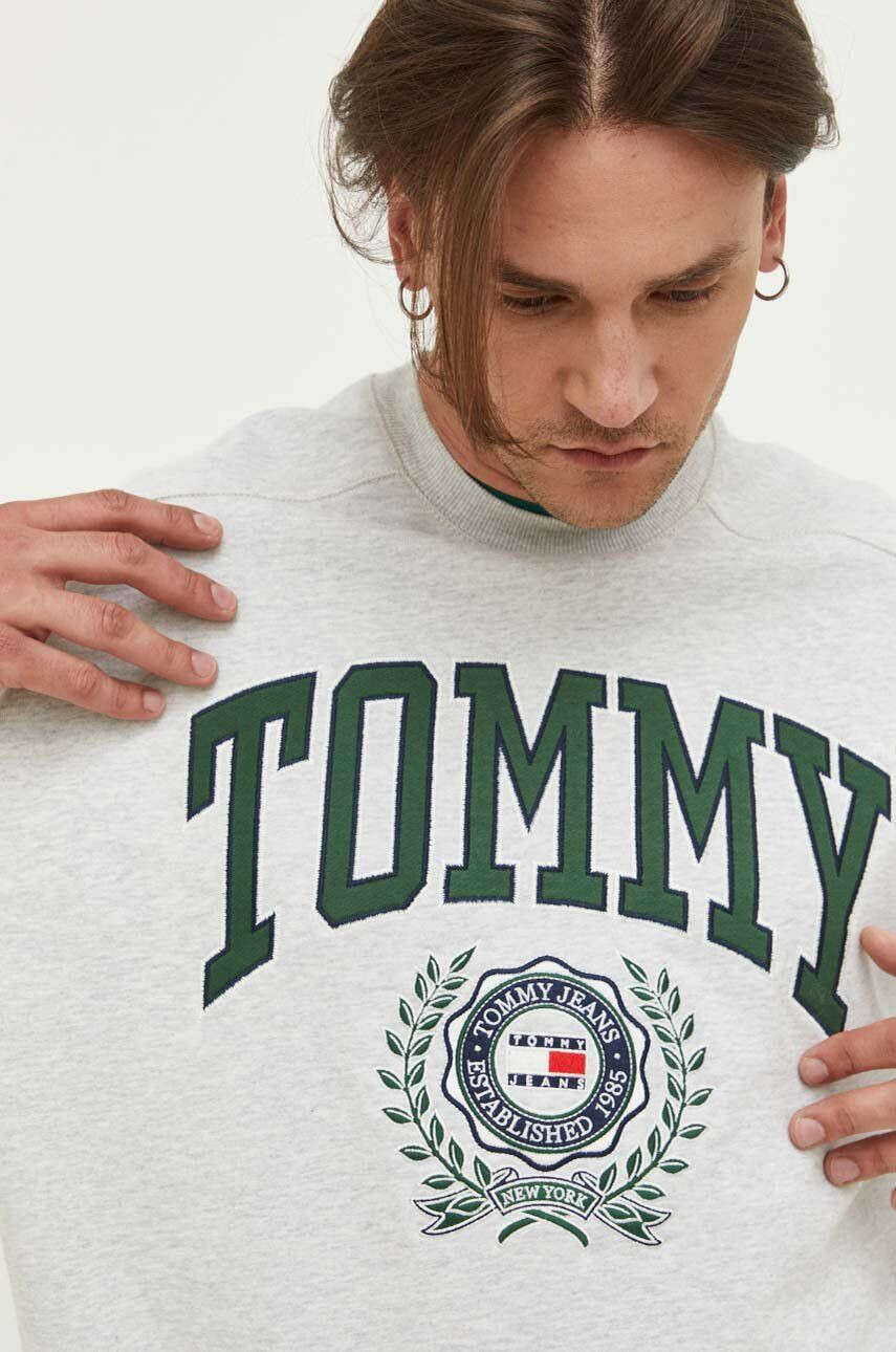 Tommy Jeans Bavlnená mikina pánska čierna farba s kapucňou s potlačou - Pepit.sk