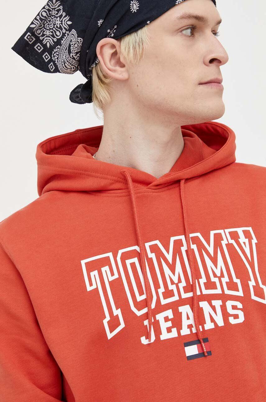 Tommy Jeans Bavlnená mikina dámska čierna farba s kapucňou s potlačou - Pepit.sk