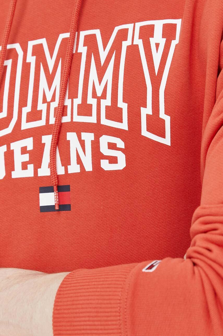 Tommy Jeans Bavlnená mikina dámska čierna farba s kapucňou s potlačou - Pepit.sk