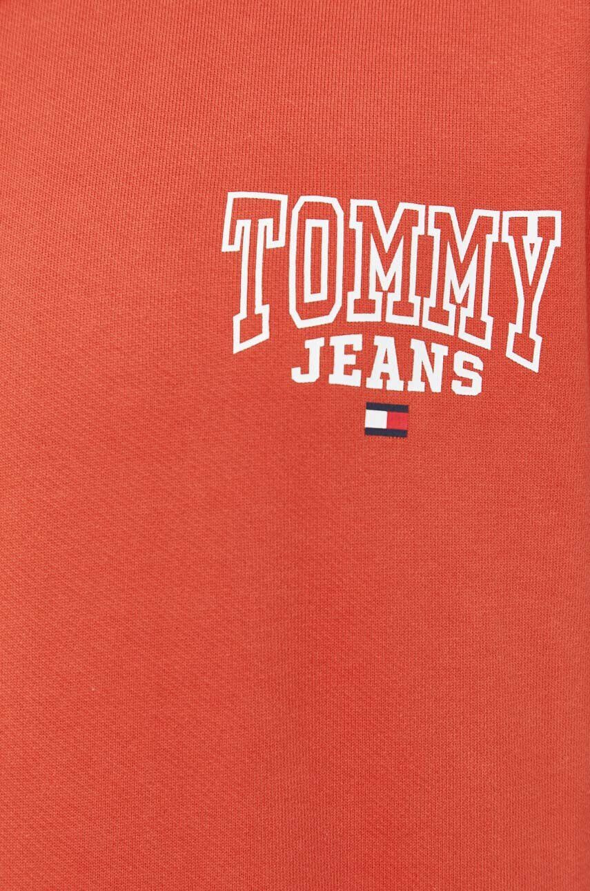 Tommy Jeans Bavlnená mikina dámska béžová farba s kapucňou s potlačou - Pepit.sk