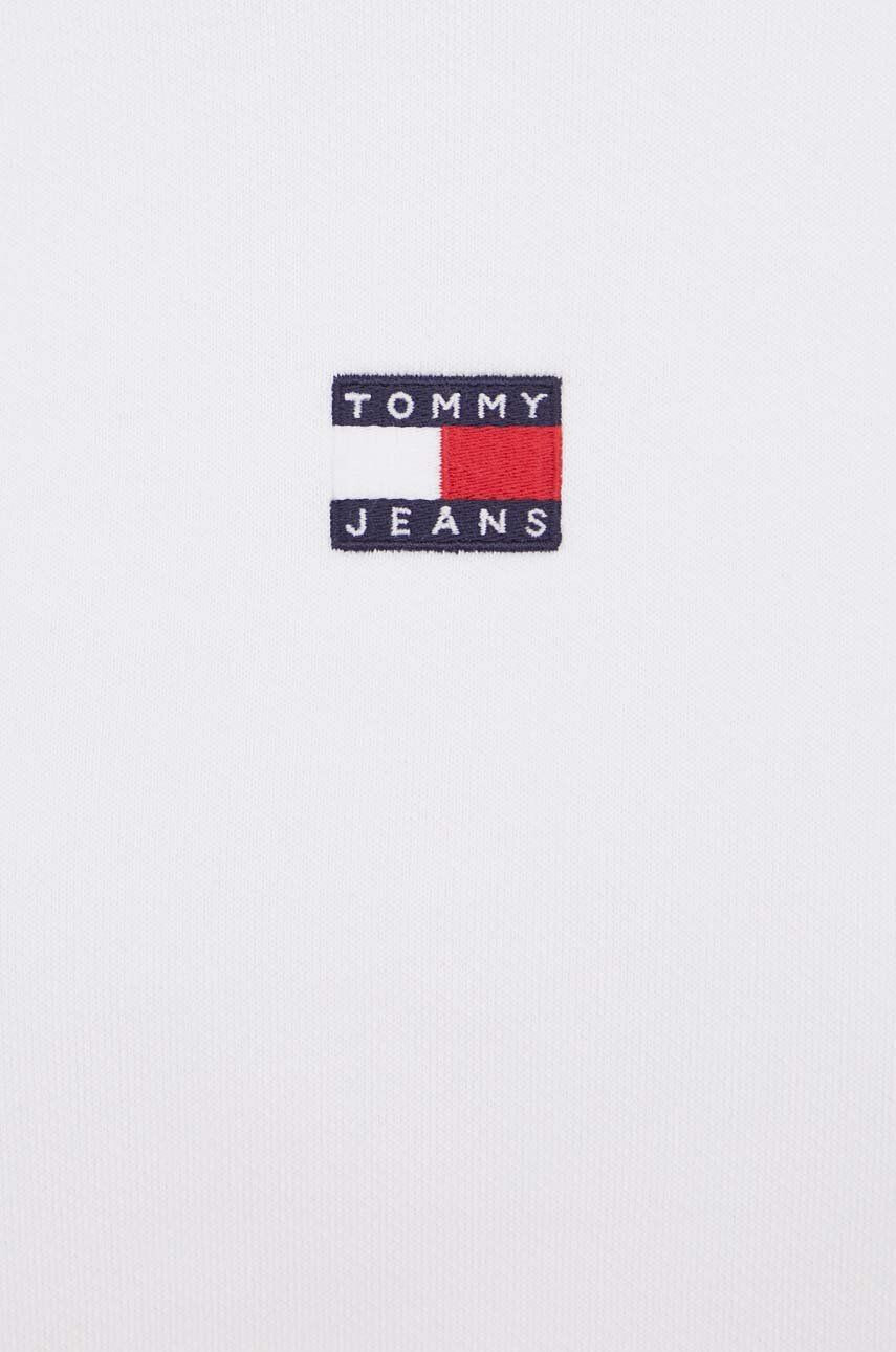 Tommy Jeans Bavlnená mikina dámska biela farba s nášivkou - Pepit.sk