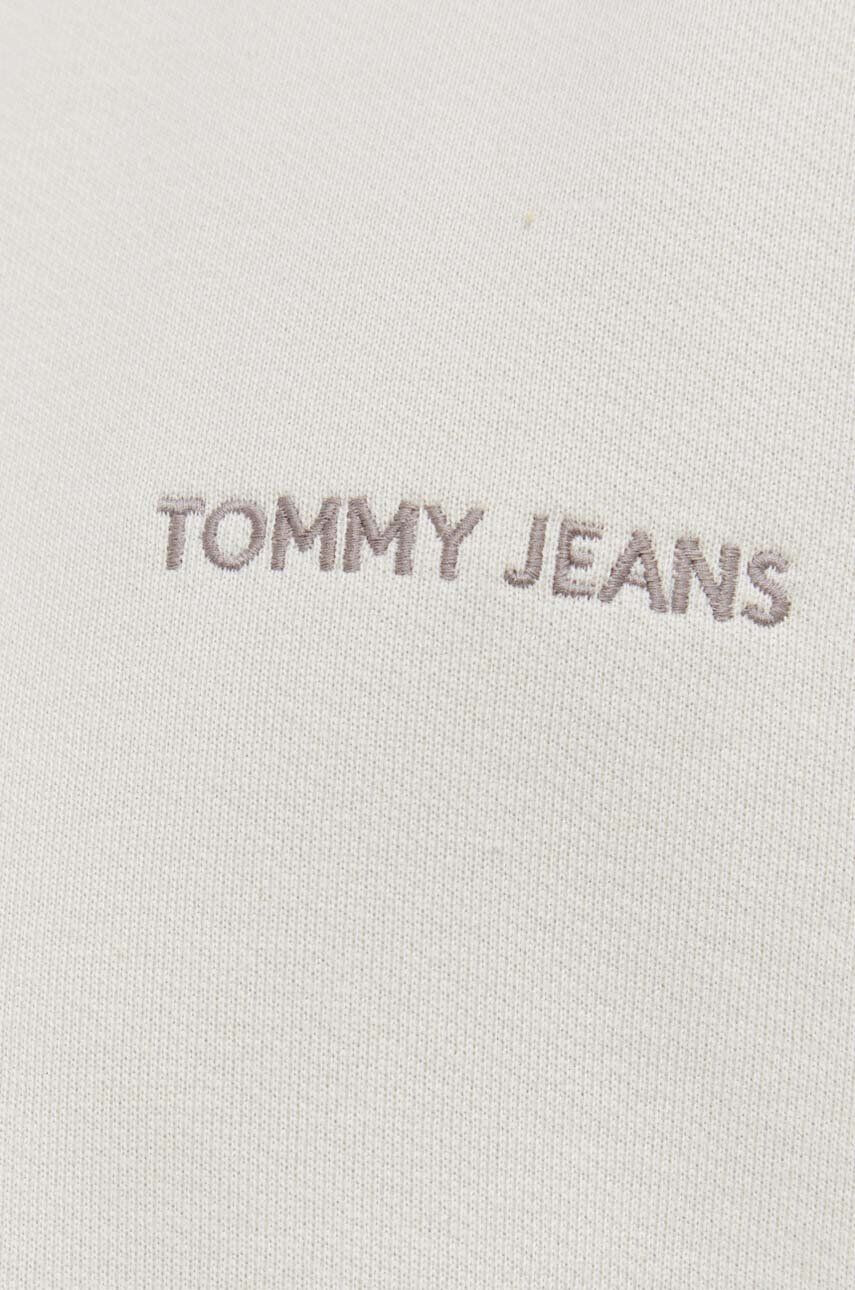 Tommy Jeans Bavlnená mikina pánska béžová farba jednofarebná - Pepit.sk