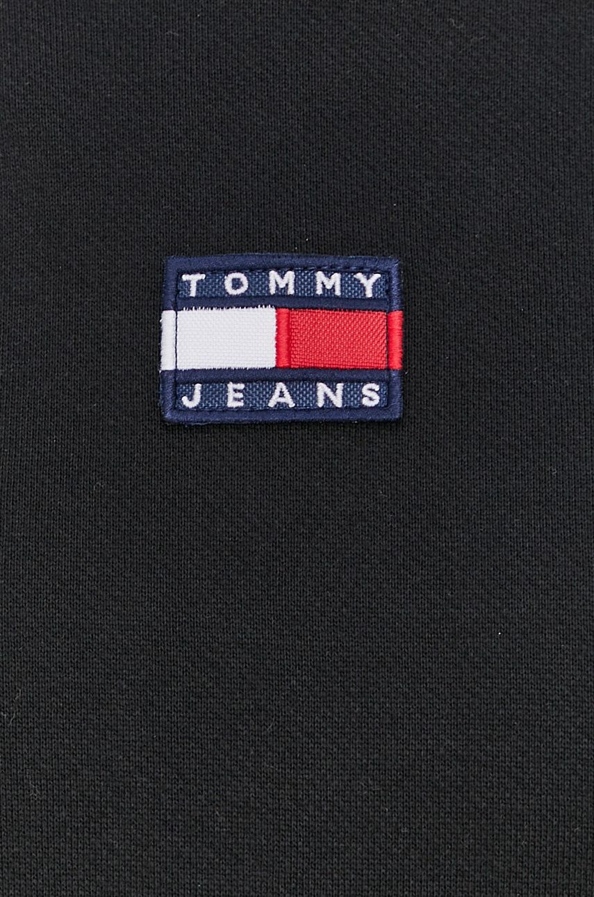 Tommy Jeans Bavlnená mikina dámska čierna farba s nášivkou - Pepit.sk