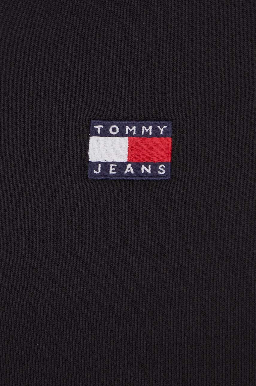 Tommy Jeans Bavlnená mikina dámska čierna farba s kapucňou s nášivkou - Pepit.sk