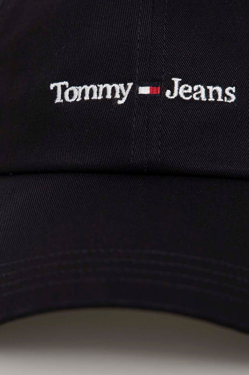 Tommy Jeans Bavlnená šiltovka čierna farba s nášivkou - Pepit.sk