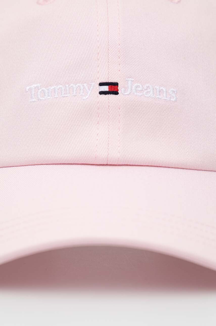 Tommy Jeans Bavlnená šiltovka oranžová farba vzorovaná - Pepit.sk