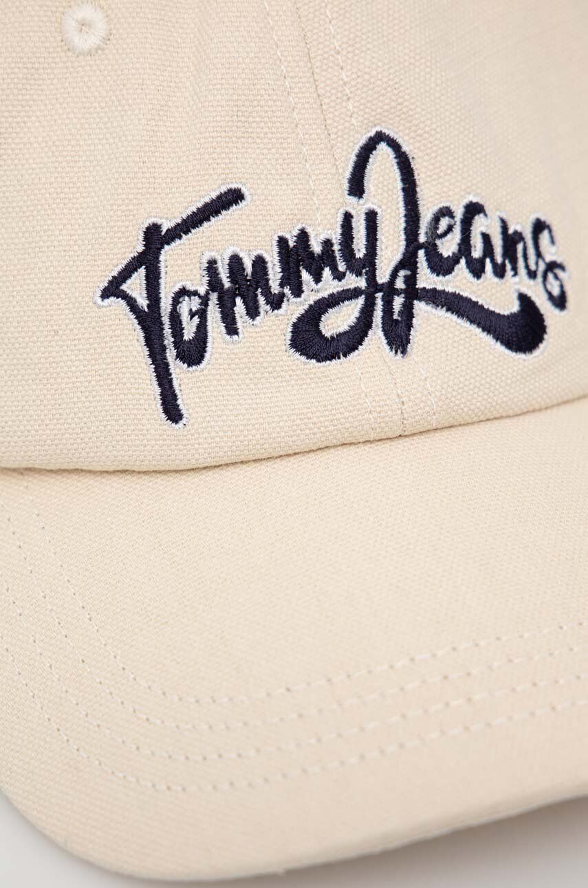 Tommy Jeans Bavlnená šiltovka béžová farba s nášivkou - Pepit.sk