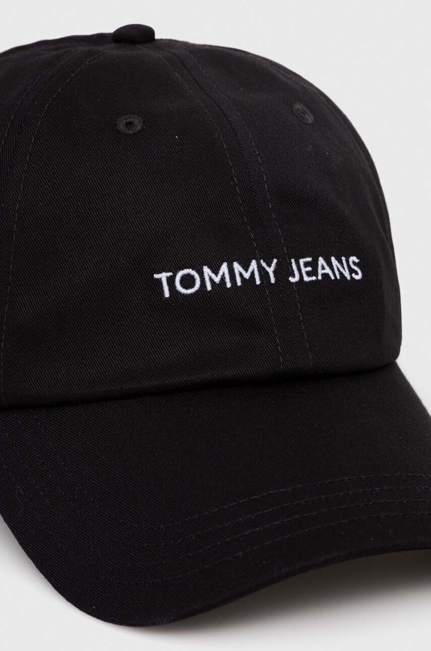 Tommy Jeans Bavlnená šiltovka čierna farba jednofarebná - Pepit.sk