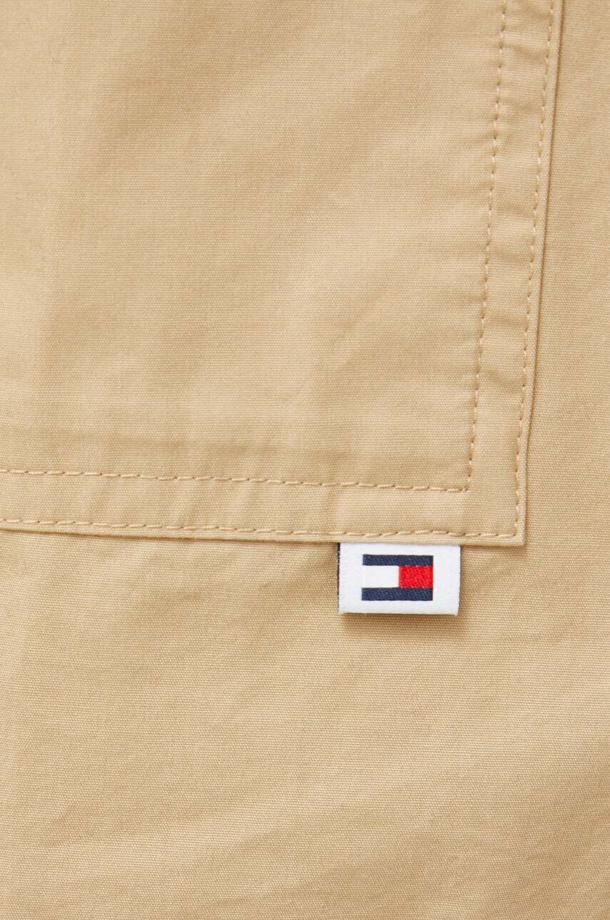 Tommy Jeans Bavlnená vesta béžová farba jednoradová - Pepit.sk