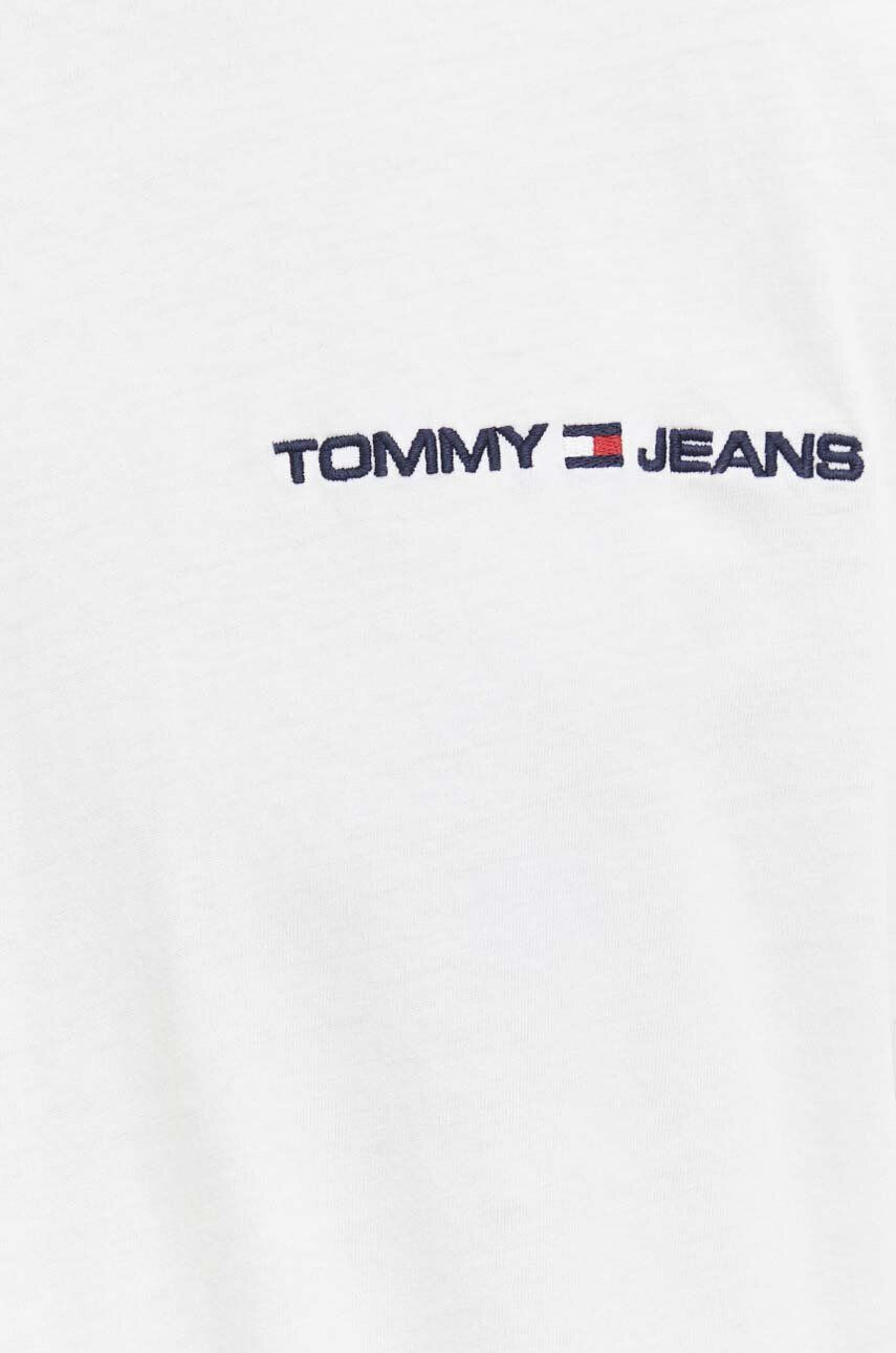 Tommy Jeans Bavlnené tričko šedá farba s potlačou - Pepit.sk