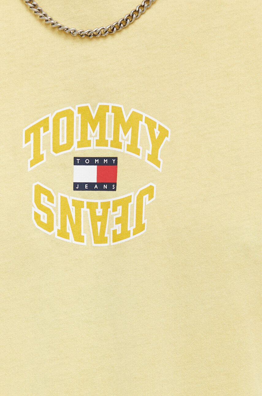 Tommy Jeans Bavlnené tričko pánsky šedá farba s potlačou - Pepit.sk