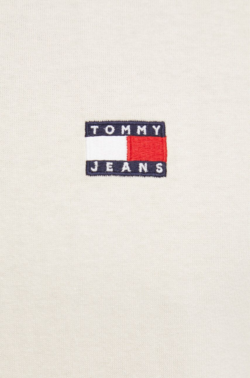 Tommy Jeans Bavlnené tričko pánsky béžová farba s nášivkou - Pepit.sk