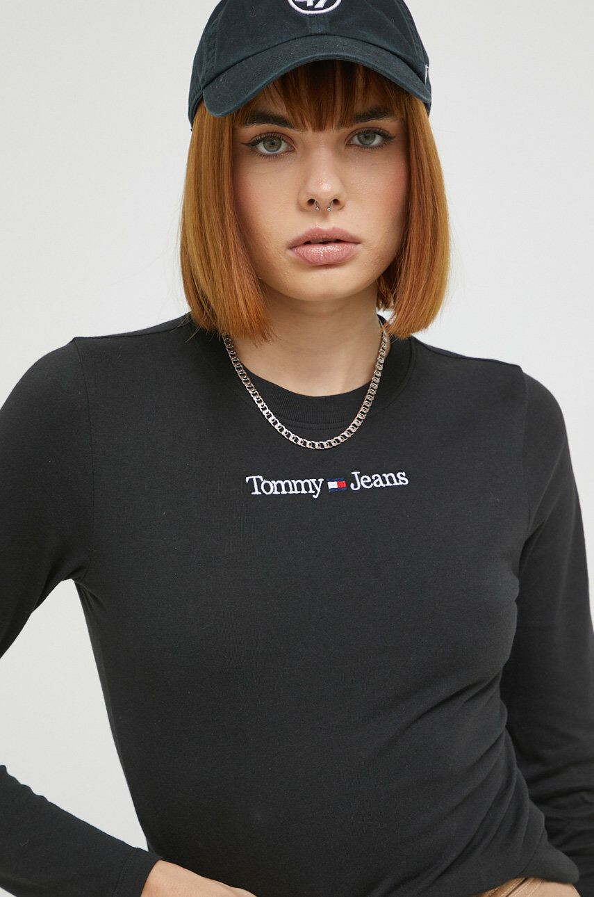 Tommy Jeans Bavlnené tričko s dlhým rukávom - Pepit.sk