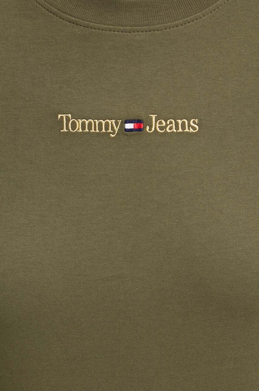 Tommy Jeans Bavlnené tričko s dlhým rukávom tmavomodrá farba - Pepit.sk