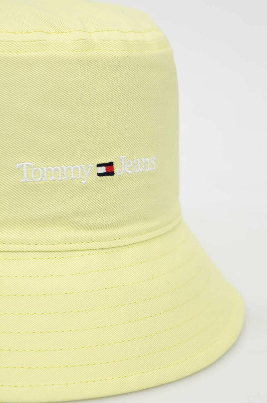 Tommy Jeans Bavlnený klobúk zelená farba bavlnený - Pepit.sk