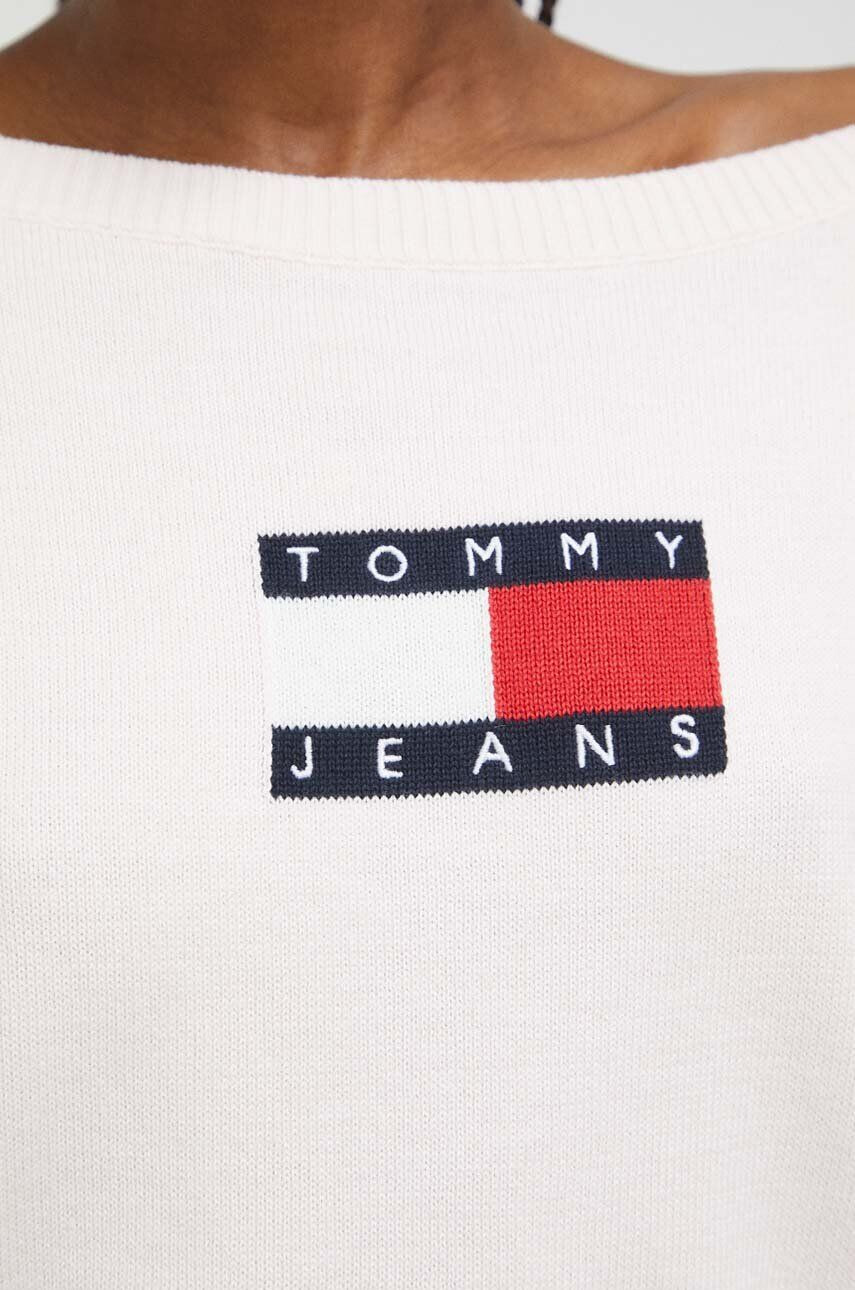 Tommy Jeans Bavlnený sveter čierna farba - Pepit.sk