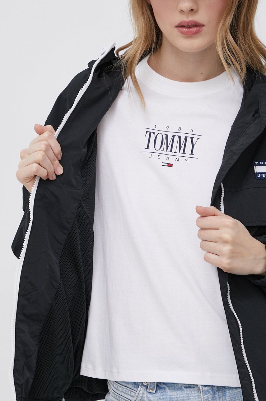 Tommy Jeans Bunda dámska tmavomodrá farba zimná - Pepit.sk